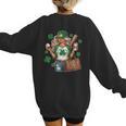 Baseball Mom Green Shamrock St Patrick Day Women Women's Sweatshirt Back Print Baseball Mom Green Shamrock St Patrick Day Women Women's Sweatshirt Back Print