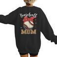 Baseball Mom Headband Leopard Baseball Ball Mother's Day Women's Sweatshirt Back Print Baseball Mom Headband Leopard Baseball Ball Mother's Day Women's Sweatshirt Back Print