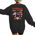Baseball Mom Heart Baseball Mama Mother's Day Women's Sweatshirt Back Print Baseball Mom Heart Baseball Mama Mother's Day Women's Sweatshirt Back Print