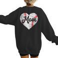 Baseball Mom Heart Mother's Day Mom Grandma Mama Boys Girls Women's Sweatshirt Back Print Baseball Mom Heart Mother's Day Mom Grandma Mama Boys Girls Women's Sweatshirt Back Print