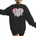 Baseball Mom Heart Women's Sweatshirt Back Print Baseball Mom Heart Women's Sweatshirt Back Print