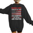 Baseball Mom Inside Us All There Lives a Zombie Sport Women's Sweatshirt Back Print