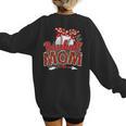 Baseball Mom Mama Mother's Day Leopard Sport Mom Mama Women's Sweatshirt Back Print
