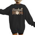 Baseball Mom Mothers' Day Women's Sweatshirt Back Print Baseball Mom Mothers' Day Women's Sweatshirt Back Print