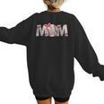 Baseball Mom With Pink Bow Women's Sweatshirt Back Print Baseball Mom With Pink Bow Women's Sweatshirt Back Print