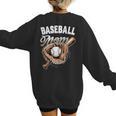 Baseball Mom Baseball Player Women's Sweatshirt Back Print Baseball Mom Baseball Player Women's Sweatshirt Back Print