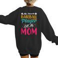 Baseball Mom Quote Vintage Retro Baseball Saying Women's Sweatshirt Back Print
