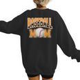 Baseball Mom Sports Orange Women's Sweatshirt Back Print Baseball Mom Sports Orange Women's Sweatshirt Back Print