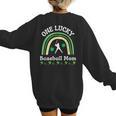 Baseball Mom St Patrick's Day Irish Shamrock Sports Women's Sweatshirt Back Print Baseball Mom St Patrick's Day Irish Shamrock Sports Women's Sweatshirt Back Print
