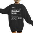 Baseball Mom Graphic Tees For Women Women's Sweatshirt Back Print Baseball Mom Graphic Tees For Women Women's Sweatshirt Back Print