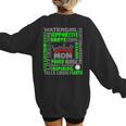 Baseball Mom Traits For Great Mothers Grey And Green Women's Sweatshirt Back Print Baseball Mom Traits For Great Mothers Grey And Green Women's Sweatshirt Back Print