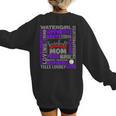 Baseball Mom Traits For Great Mothers Grey And Purple Women's Sweatshirt Back Print Baseball Mom Traits For Great Mothers Grey And Purple Women's Sweatshirt Back Print