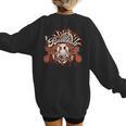 Baseball Mom Vintage Retro Groovy Sport Fan Mother Day Women's Sweatshirt Back Print