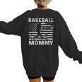 Baseball Mommy Mom USA Flag 4th Of July Women's Sweatshirt Back Print Baseball Mommy Mom USA Flag 4th Of July Women's Sweatshirt Back Print