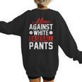 Baseball Moms Against White Baseball Pants Women's Sweatshirt Back Print Baseball Moms Against White Baseball Pants Women's Sweatshirt Back Print