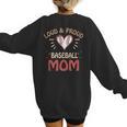 Baseball Moms Game Practice Sports School Kids Women's Sweatshirt Back Print Baseball Moms Game Practice Sports School Kids Women's Sweatshirt Back Print