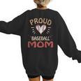 Baseball Moms Mother Kids Girls Boys School Game Women's Sweatshirt Back Print Baseball Moms Mother Kids Girls Boys School Game Women's Sweatshirt Back Print