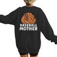 Baseball Mother Lover Baseballer Player Match Baseball Mom Women's Sweatshirt Back Print Baseball Mother Lover Baseballer Player Match Baseball Mom Women's Sweatshirt Back Print