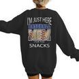 Baseball Sport I’m Just Here For The Snacks Baseball Mom Women's Sweatshirt Back Print Baseball Sport I’m Just Here For The Snacks Baseball Mom Women's Sweatshirt Back Print