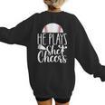 Cheer Baseball Mom Baseball And Cheer Mother Women's Sweatshirt Back Print