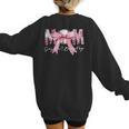 Coquette Baseball Mom Sorry Can't Baseball Bye Mother's Day Women's Sweatshirt Back Print
