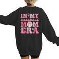 Coquette Bow In My Baseball Mom Era Baseball Mama Mother Day Women's Sweatshirt Back Print