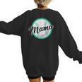 Cute Mama Script Font On Baseball Mom Women's Sweatshirt Back Print Cute Mama Script Font On Baseball Mom Women's Sweatshirt Back Print