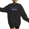 Cute Mother's Day Teeball T-Ball Baseball Mom Women's Sweatshirt Back Print