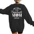 Don't Make Me Use My Baseball Mom Voice Women's Sweatshirt Back Print