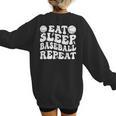 Eat Sleep Baseball Repeat Baseball Lover Baseball Mom Girls Women's Sweatshirt Back Print Eat Sleep Baseball Repeat Baseball Lover Baseball Mom Girls Women's Sweatshirt Back Print