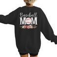 Floral Baseball Mom Mother's Day Cute Baseball Mama Mommy Women's Sweatshirt Back Print Floral Baseball Mom Mother's Day Cute Baseball Mama Mommy Women's Sweatshirt Back Print