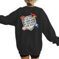 My Girl Might Not Always Swing But I Do Baseball Mom Mama Women's Sweatshirt Back Print