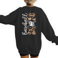 Happy Mother's Day Baseball Mom Leopard Softball Lover Women's Sweatshirt Back Print Happy Mother's Day Baseball Mom Leopard Softball Lover Women's Sweatshirt Back Print
