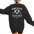 Home Plate Social Club Baseball Moms Group Tee Women's Sweatshirt Back Print Home Plate Social Club Baseball Moms Group Tee Women's Sweatshirt Back Print