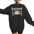 Leopard Baseball Mom Baseball Mama Retro Cute Mother's Day Women's Sweatshirt Back Print Leopard Baseball Mom Baseball Mama Retro Cute Mother's Day Women's Sweatshirt Back Print