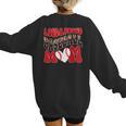 Loud Proud Baseball Mom Red Team Leopard Baseball Mom Squad Women's Sweatshirt Back Print
