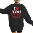 I Love Baseball Moms Women's Sweatshirt Back Print I Love Baseball Moms Women's Sweatshirt Back Print