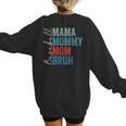 Mama Mommy Mom Bruh Baseball Mom Lover Mother's Day Women's Sweatshirt Back Print