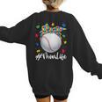 Messy Ball Puzzle Baseball Mom Life Autism Awareness Month Women's Sweatshirt Back Print Messy Ball Puzzle Baseball Mom Life Autism Awareness Month Women's Sweatshirt Back Print
