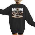 Mom Of The Grand Slammer Leopard Baseball Mom Women's Sweatshirt Back Print Mom Of The Grand Slammer Leopard Baseball Mom Women's Sweatshirt Back Print