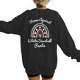 Moms Against Baseball Pants Baseball Mom Rainbow Women's Sweatshirt Back Print