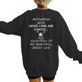 Mothering Boys Messy Loud Chaotic Baseball Mom Women's Sweatshirt Back Print Mothering Boys Messy Loud Chaotic Baseball Mom Women's Sweatshirt Back Print