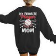 Mother's Day Baseball Mom Women's Sweatshirt Back Print