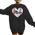 Mother's Day Distressed Heart Baseball Mom Mama Sport Fan Women's Sweatshirt Back Print Mother's Day Distressed Heart Baseball Mom Mama Sport Fan Women's Sweatshirt Back Print
