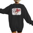 Peace Love Baseball Mom Mommy Women's Sweatshirt Back Print Peace Love Baseball Mom Mommy Women's Sweatshirt Back Print
