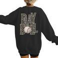 Play Ball Women Graphic Baseball Mom Baseball Women's Sweatshirt Back Print