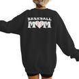 Proud Baseball Mom With Heart Game Day Women's Sweatshirt Back Print Proud Baseball Mom With Heart Game Day Women's Sweatshirt Back Print