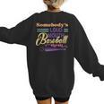 Proud Mama Somebody's Loud Mouth Baseball Mom Ball Women's Sweatshirt Back Print