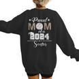 Proud Mom Of a 2024 Senior Class Of 2024 Baseball Mom Women's Sweatshirt Back Print