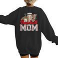 Retro Coffee Baseball Mama Mother's Day Baseball Mom Women's Sweatshirt Back Print